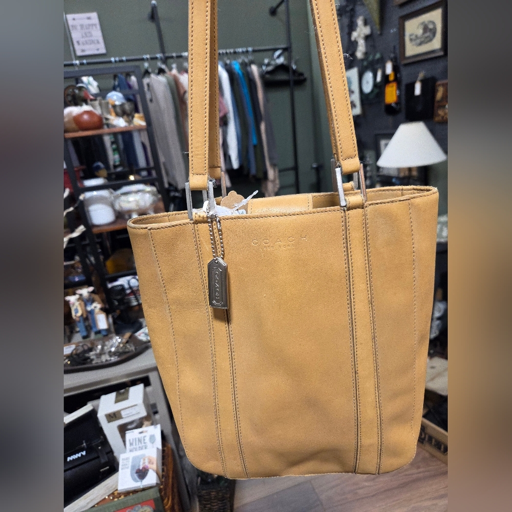 Coach Tan Leather Tote Bag